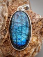 Uniek stuk, juweel in zilver 925 met blauwe labradoriet van