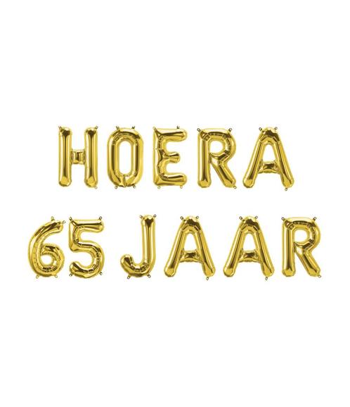 Gouden Ballonnen Set 65 Jaar Hoera 1,9m, Hobby en Vrije tijd, Feestartikelen, Nieuw, Verzenden