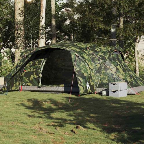 vidaXL Koepeltent 6-persoons waterdicht camouflage, Caravanes & Camping, Tentes, Envoi