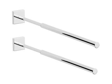 Veiling - 2x Alterna handdoekhouder telescopisch 33-53cm chr beschikbaar voor biedingen