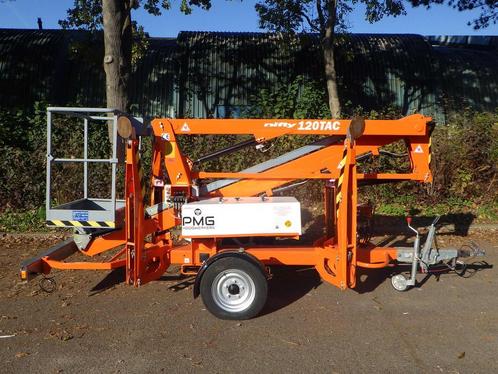 Aanhanger hoogtewerker, Nifty 120TAC 2012, 12 m. werkhoogte, Doe-het-zelf en Bouw, Bouwliften, Gebruikt