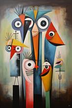 Felix van Horst (1988) - Cubism Birds (XXL), Antiek en Kunst, Kunst | Schilderijen | Modern