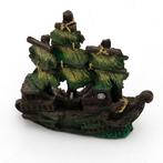 Zeilboot scheepswrak 9,5 cm / Aquariumdecoratie As-189, Verzenden, Nieuw, Gevuld zeewateraquarium
