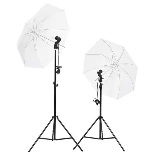 vidaXL Studioverlichtingsset met statieven en paraplus, Audio, Tv en Foto, Fotografie | Fotostudio en Toebehoren, Nieuw, Verzenden