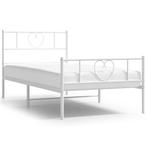 Bedframe Wit 100x190 | Retour Deal | -35% Korting!, 100 cm, Eenpersoons, Verzenden, Wit