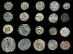 Romeinse Rijk Lote 20 monedas Æ acuñadas entre los siglos, Postzegels en Munten
