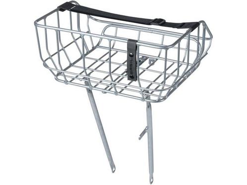 Basil Portland - Fietsmand - 25 Liter - Max 10 kg - Chroom, Fietsen en Brommers, Fietsaccessoires | Overige Fietsaccessoires, Zo goed als nieuw