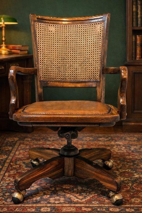 Bureaustoel - Hout, Gietijzer - Antieke directiestoel, Antiek en Kunst, Antiek | Overige Antiek