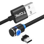 TOPK Magnetische Oplaadkabel-Micro USB Zwart (Diversen), Doe-het-zelf en Bouw, Ophalen of Verzenden, Nieuw