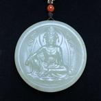 Guanyin Amulet Pendant - Gecertificeerde Nefriet Jade -, Antiek en Kunst