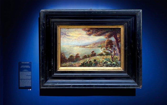 Carl Morgenstern (1811 – 1893) - Positano, veduta del golfo, Antiquités & Art, Art | Peinture | Classique