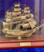 Schip-diorama - Metaal, Hout, Glas