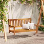vidaXL Tuin Schommelbank Bruin 119 x 35 x 47 cm Massief, Verzenden, Nieuw