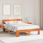 vidaXL Bedframe met hoofdeinde Wasbruin 160 x 200 cm, Huis en Inrichting, Slaapkamer | Bedden, Verzenden, Nieuw