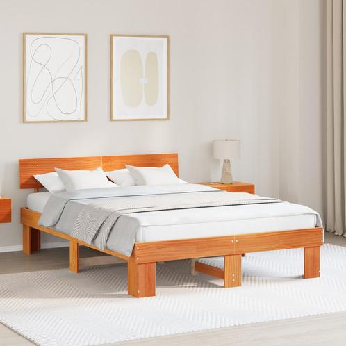 vidaXL Bedframe met hoofdeinde Wasbruin 160 x 200 cm, Huis en Inrichting, Slaapkamer | Bedden, Nieuw, Verzenden
