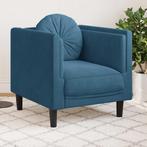 vidaXL Fauteuil met kussen fluweel blauw, Verzenden, Nieuw