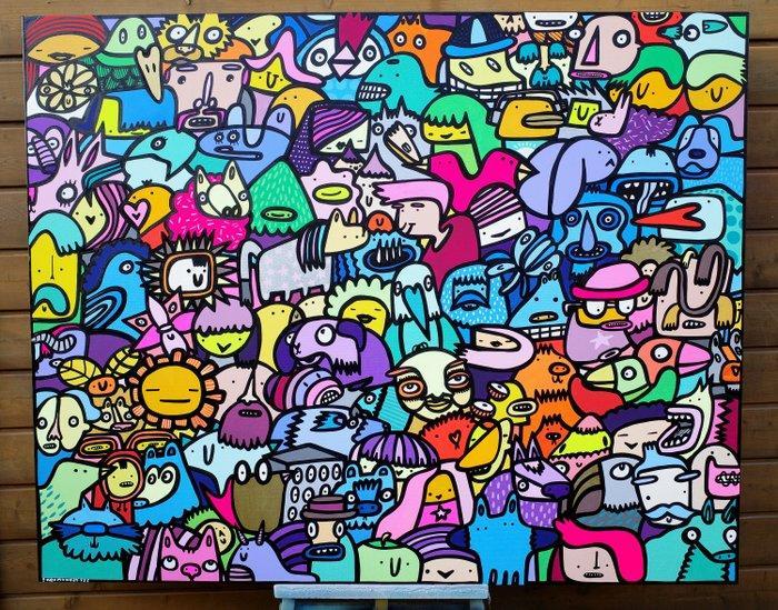 Kev Munday - Big Night Out, Antiek en Kunst, Kunst | Schilderijen | Modern