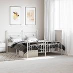 vidaXL Bedframe met hoofd- en voeteneinde metaal wit 160x200, Huis en Inrichting, Slaapkamer | Bedden, Verzenden, Nieuw