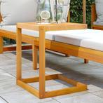 vidaXL Bijzettafel C-vormig 42x40x50 cm massief acaciahout, Tuin en Terras, Tuintafels, Verzenden, Nieuw
