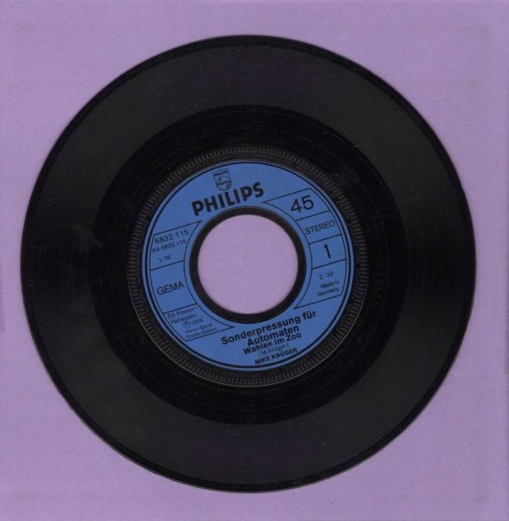 Mike Krüger – Wahlen Im Zoo / Bundeswehr Räg (7-Vinyl-Sin, Cd's en Dvd's, Vinyl Singles, Ophalen of Verzenden
