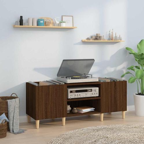 vidaXL Platenkast 121x38x48 cm bewerkt hout bruin eikenkleur, Huis en Inrichting, Kasten | Overige, Nieuw, Verzenden