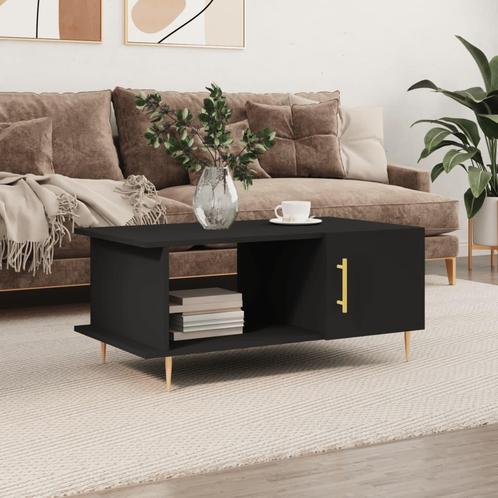 vidaXL Salontafel 90x50x40 cm bewerkt hout zwart, Maison & Meubles, Tables | Tables de salon, Envoi
