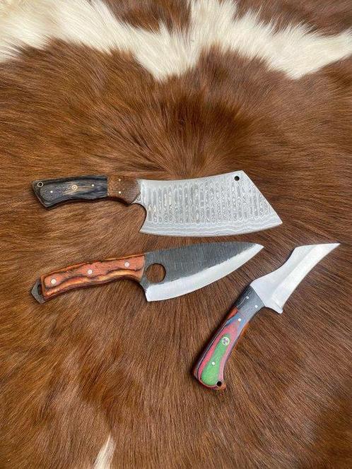 Hand Forged in fire - Keukenmes - Amerikaans Handgemaakt:, Antiek en Kunst, Antiek | Keukengerei