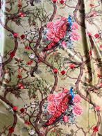 Prachtige veloursstof met oosterse chinoiserie. - Textiel -