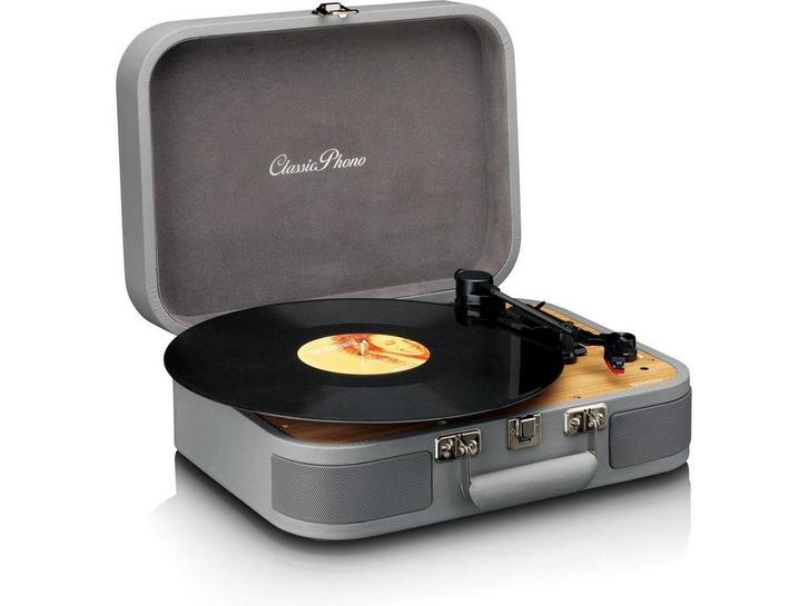 Classic Phono TT-116GY - Retro Platenspeler - Bluetooth 5.0, Huis en Inrichting, Woonaccessoires | Overige, Nieuw, Verzenden