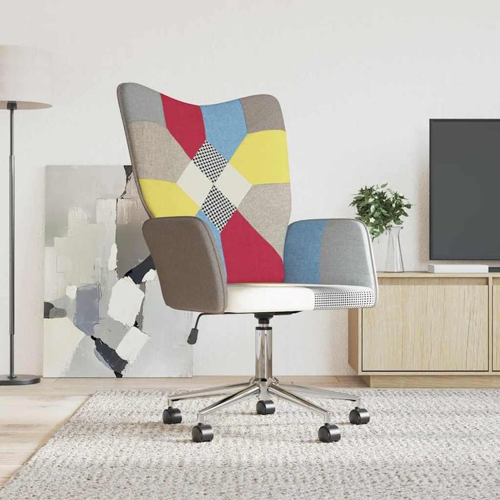 vidaXL Relaxstoel patchwork stof, Huis en Inrichting, Fauteuils, Nieuw, Verzenden