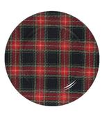 Onderbord tartan schotse ruit donker blok 33 cm rond, Nieuw