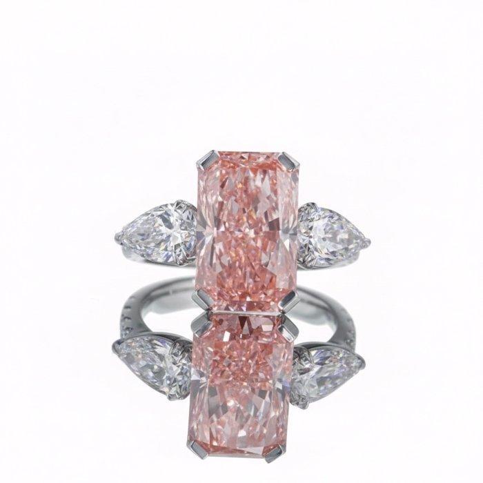 Ring - 14 karaat Witgoud - 9.31ct. tw. Roze Diamant (Fancy, Bijoux, Sacs & Beauté, Bagues