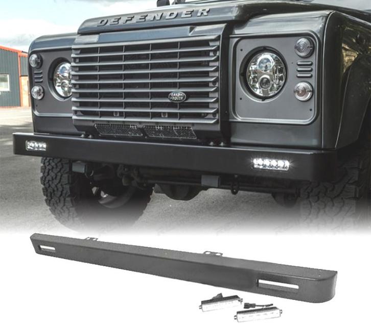 PARE-CHOCS AVANT POUR LAND ROVER DEFENDER 83-16 AVEC LUMIÈRE, Auto-onderdelen, Carrosserie, Verzenden