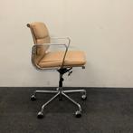 Design bureaustoel, Vitra soft Pad Chair EA 217, bruin leder, Ergonomisch, Gebruikt, Bureaustoel, Bruin