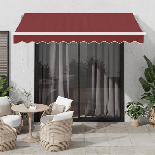 vidaXL Luifel handmatig uittrekbaar 300x250 cm bordeauxrood, Tuin en Terras, Zonneschermen, Nieuw, Verzenden