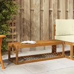 vidaXL Buitenstoel Bank Naturel 115 x 43 x 37 cm Massief, Tuin en Terras, Verzenden, Nieuw