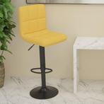 vidaXL Tabouret de bar Jaune moutarde Tissu, Maison & Meubles, Verzenden, Neuf