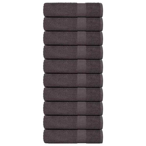 vidaXL Douchehanddoeken 10 st 70x140 cm 360 g/m² 100% katoen, Maison & Meubles, Salle de bain | Linge de bain & Accessoires, Envoi