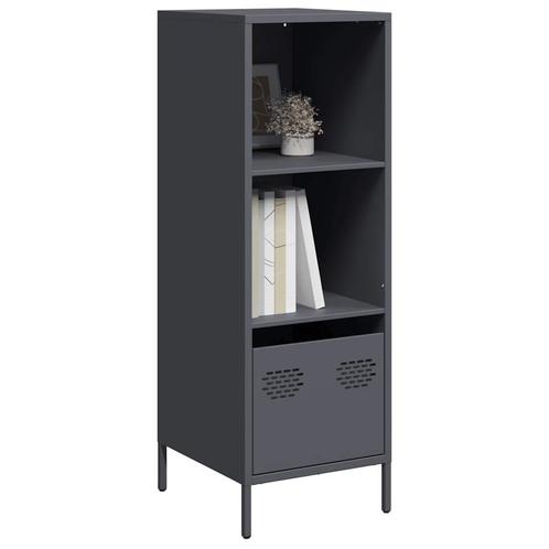 vidaXL Hoge kast 35x39x103,5 cm staal antracietkleurig, Huis en Inrichting, Kasten | Dressoirs, Nieuw, Verzenden