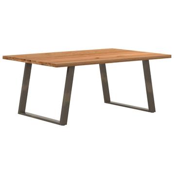 vidaXL Eettafel rechthoekig 180x120x74 cm massief eikenhout, Huis en Inrichting, Tafels | Eettafels, Verzenden, Nieuw