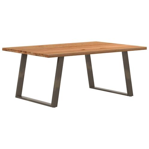vidaXL Eettafel rechthoekig 180x120x74 cm massief eikenhout, Huis en Inrichting, Tafels | Eettafels, Nieuw, Verzenden