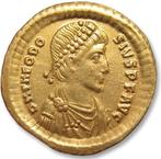 Romeinse Rijk. Theodosius I (379-395 n.Chr.). Solidus, Postzegels en Munten, Munten | Europa | Niet-Euromunten