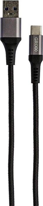 Grixx Cable USB-C to USB Braid 3m Black | Oplader | Oplaa..., Verzenden