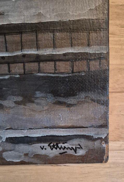 BC van Ettinger (1916-1991) - Poeldijk, Irenestraat, Antiquités & Art, Art | Peinture | Classique