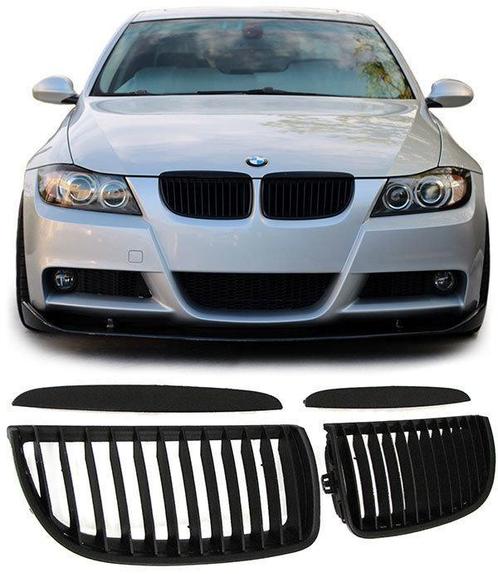 Mat Zwarte Nieren (Gril Set) BMW 3 Serie E90 & E91 B2333, Auto-onderdelen, Carrosserie, Nieuw, BMW, Voor, Links, Rechts