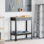 vidaXL Werkbank Zwart 80 x 40 x 91 cm Samengesteld Hout en, Doe-het-zelf en Bouw, Werkbanken, Verzenden, Nieuw