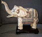 Sculpture, Vintage beeld olifant - 26 cm - Été, bot
