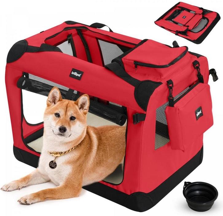 Reisbench hond - Draagtas hond - Transportbox - 70x52x52 cm, Dieren en Toebehoren, Overige Dieren-accessoires, Verzenden