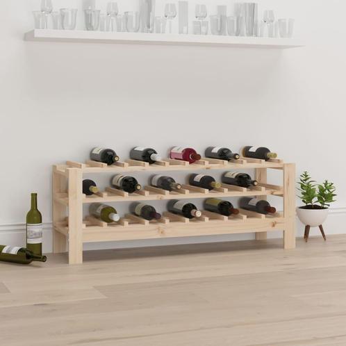 vidaXL Wijnrek 109,5x30x42 cm massief grenenhout, Huis en Inrichting, Woonaccessoires | Wijnrekken, Nieuw, Verzenden