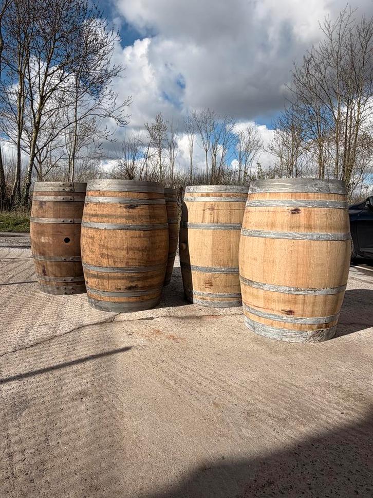 Eikenhouten wijnvaten 225L - regenton - bloembak - eiken, Jardin & Terrasse, Barils de pluie